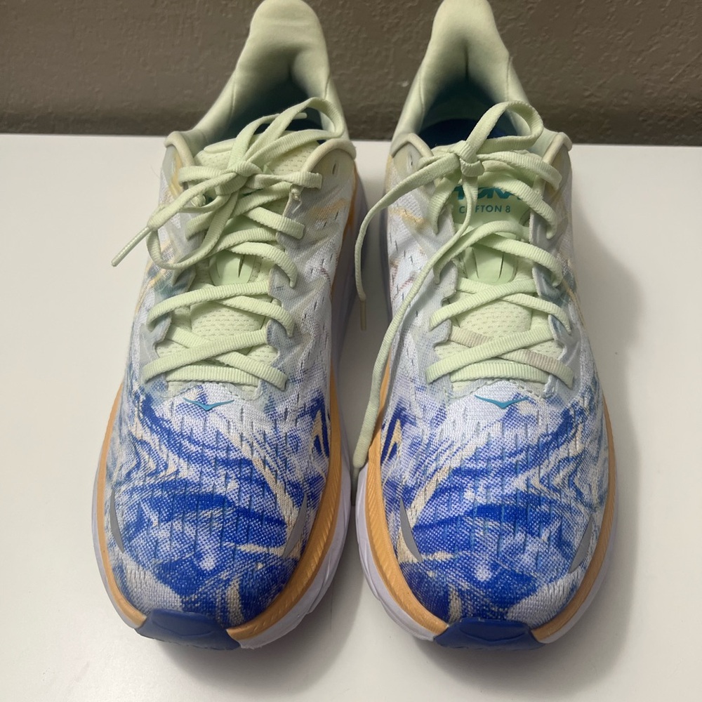 Hoka One One Women's Sneakers in Blue and Yellow Sz 10